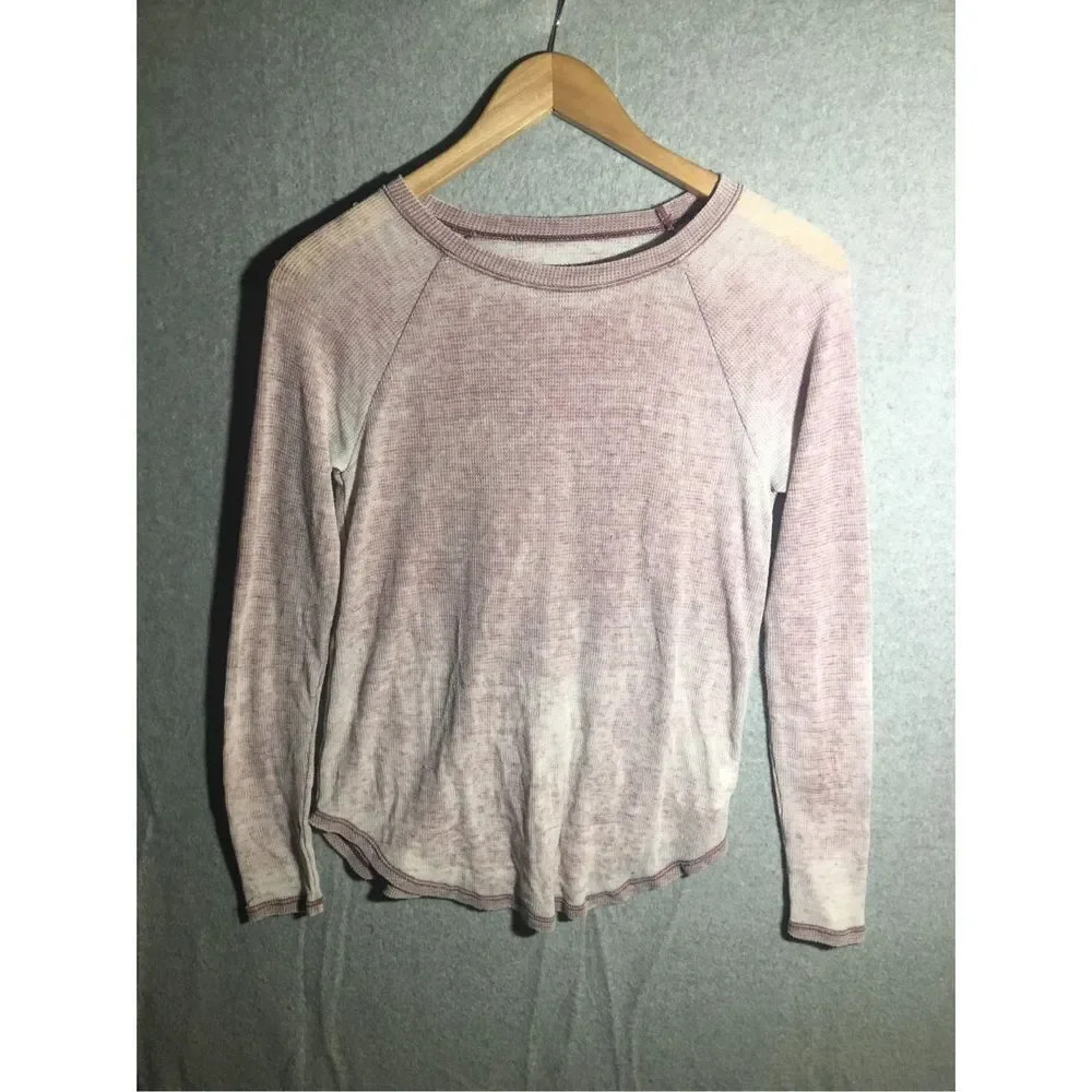 Womens American Eagle Shirt Maroon Thin Cotton Gauzey Long Sleeve
